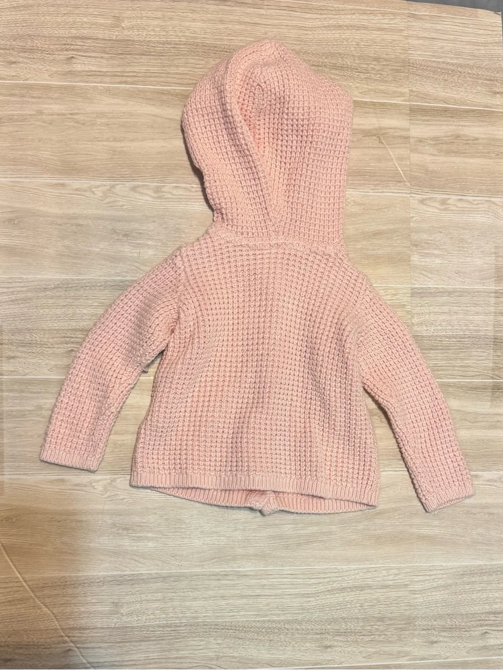 Carter's Light Pink Hooded Knit Cardigan with Ears